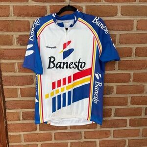 Banesto mens Cycling Jersey Blue White. Campagnolo